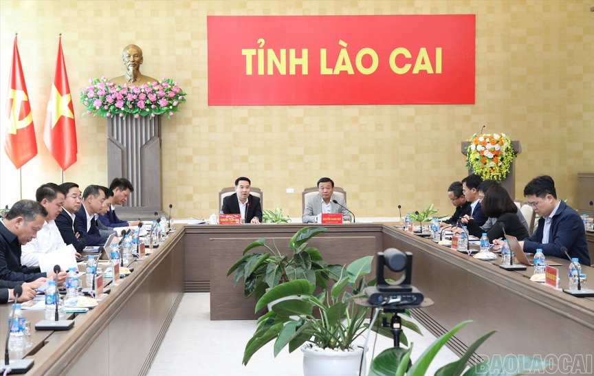 Hình ảnh tại buổi làm việc. Nguồn ảnh: Báo Lào Cai