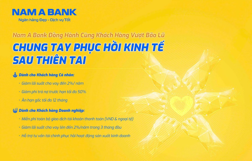 Nam A Bank giảm lãi suất vay lên đến 2% cho khách hàng ảnh hưởng thiên tai- Ảnh 2. Nam A Bank giảm lãi suất vay lên đến 2% cho khách hàng ảnh hưởng thiên tai- Ảnh 2.