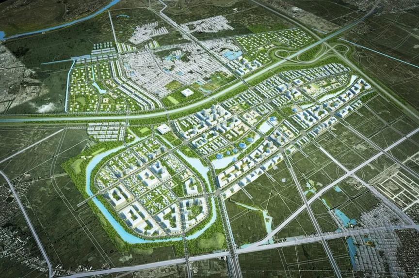 Phối cảnh Khu đô thị và dịch vụ phía Tây thị trấn Chờ. Nguồn ảnh: Internet Phối cảnh Khu đô thị và dịch vụ phía Tây thị trấn Chờ. Nguồn ảnh: Internet