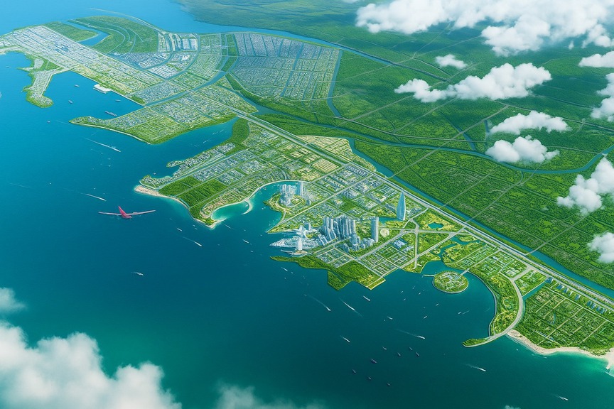 Khu kinh tế ven biển Ninh Cơ. Nguồn ảnh: Internet Khu kinh tế ven biển Ninh Cơ. Nguồn ảnh: Internet