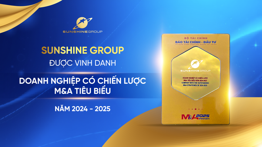 Sunshine Group được vinh danh "Doanh nghiệp có chiến lược M&A tiêu biểu năm 2024 - 2025" tại Diễn đàn M&A Việt Nam- Ảnh 1. Sunshine Group được vinh danh "Doanh nghiệp có chiến lược M&A tiêu biểu năm 2024 - 2025" tại Diễn đàn M&A Việt Nam- Ảnh 1.
