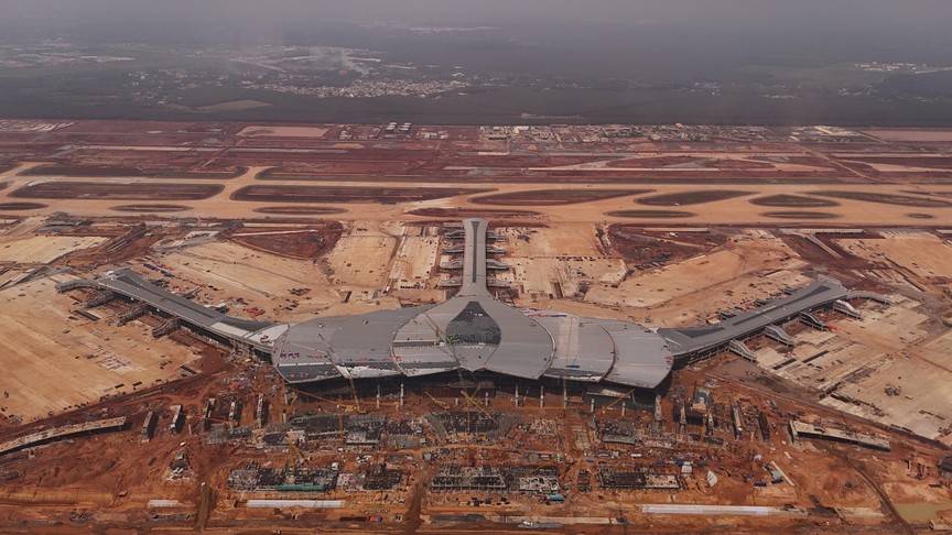 Hôm nay, siêu sân bay lớn nhất Việt Nam chính thức đón thành công chuyến bay kỹ thuật đầu tiên- Ảnh 1. Hôm nay, siêu sân bay lớn nhất Việt Nam chính thức đón thành công chuyến bay kỹ thuật đầu tiên- Ảnh 1.