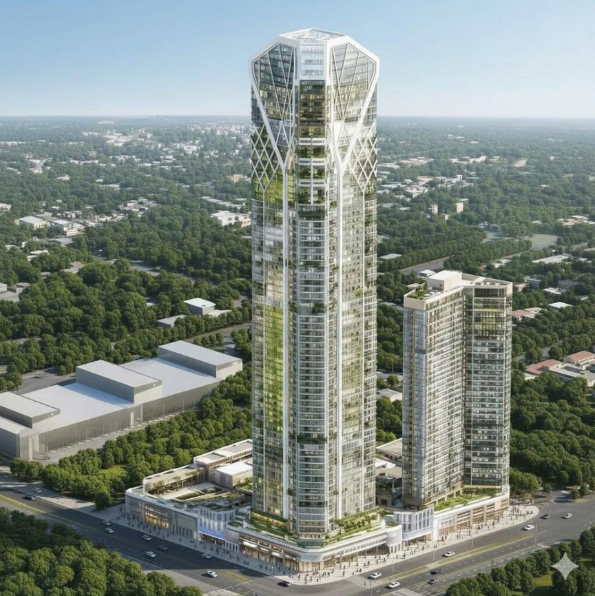 Chỉ vài giờ nữa, Việt Nam chính thức khởi công tòa nhà chọc trời cao hơn Landmark 72, tọa lạc tại thành phố nhỏ nhất cả nước- Ảnh 1.