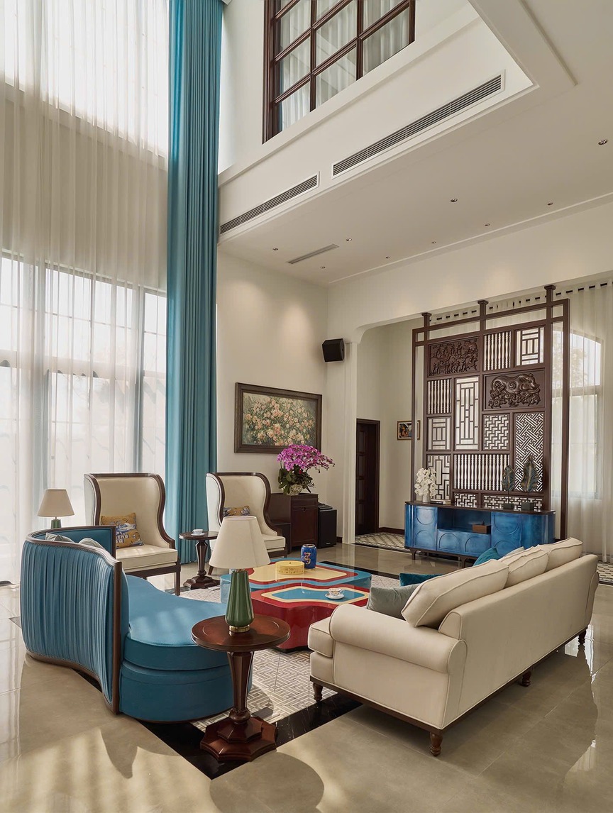 Bên trong căn biệt thự mang hồn Kinh Bắc với kiến trúc Đông Dương- Ảnh 1.