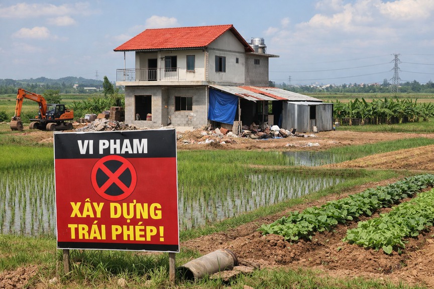 Hôm nay, Hà Nội chính thức cưỡng chế đối với 5 trường hợp xây dựng công trình trên đất nông nghiệp- Ảnh 2.