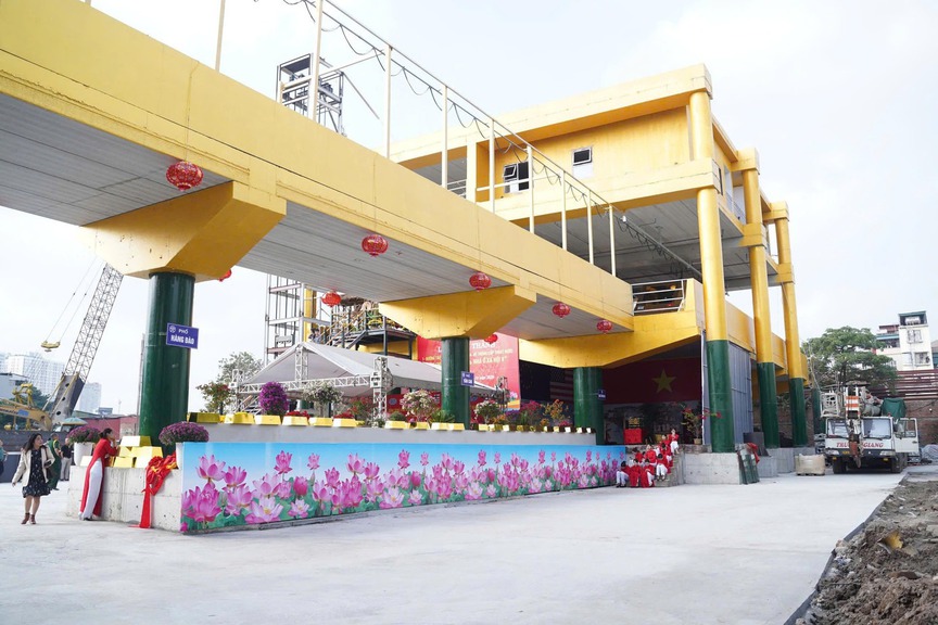 Mô hình 1:1 đường cao tốc và đường sắt đô thị của Công ty TNHH Hòa Bình. Nguồn ảnh: Hòa Bình