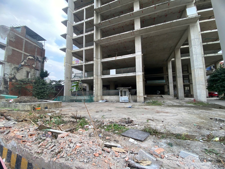 Dự án 1A Láng Hạ nằm sát đoạn đường đang được giải tỏa để phục vụ dự án Vành đai 1 đoạn Voi Phục - Hoàng Cầu