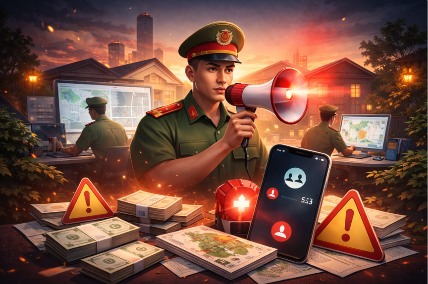 Công an phát cảnh báo khẩn liên quan đến sổ đỏ và dữ liệu đất đai. Ảnh minh họa