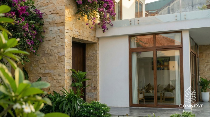 Tận hưởng cuộc sống yên bình trong căn hộ với kiến trúc nhà vườn đương đại giữa làng quê- Ảnh 4.