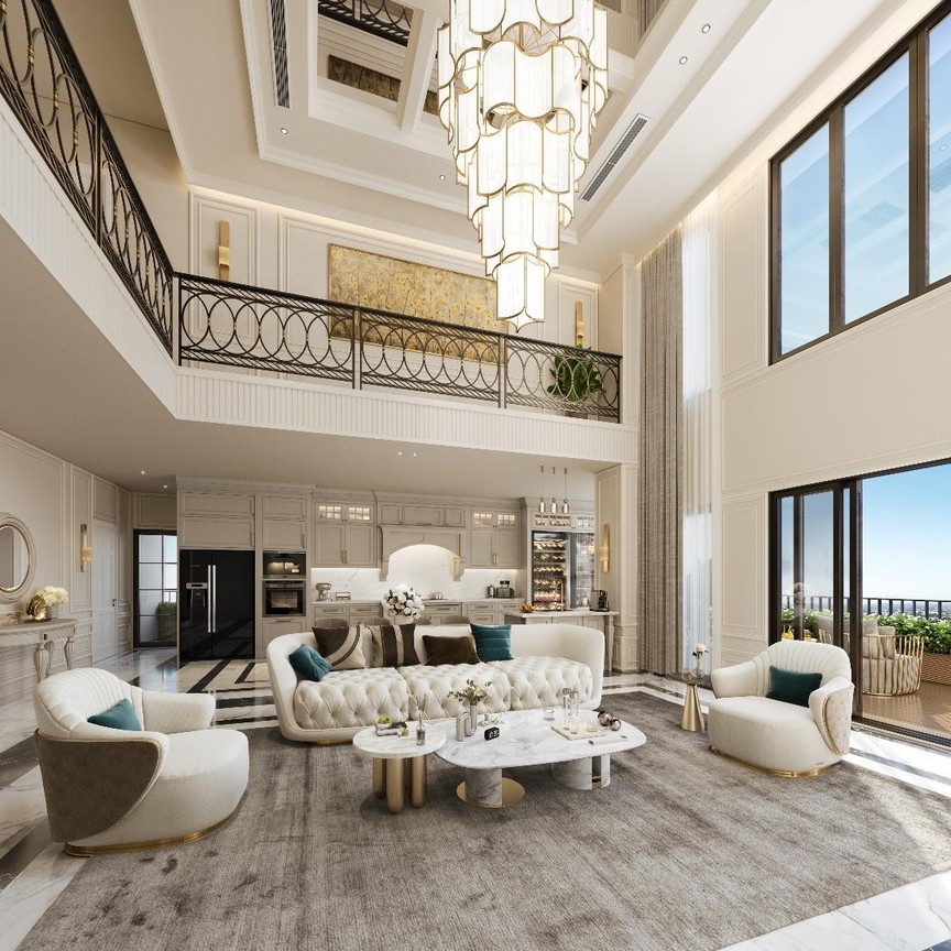 Sống chuẩn "biệt thự trên cao" tại căn hộ Duplex The Wisteria- Ảnh 1.