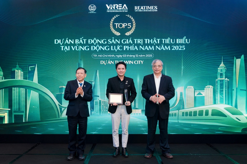 The Win City được vinh danh “Top 5 dự án bất động sản giá trị thật tiêu biểu Vùng động lực phía Nam năm 2025”- Ảnh 1.