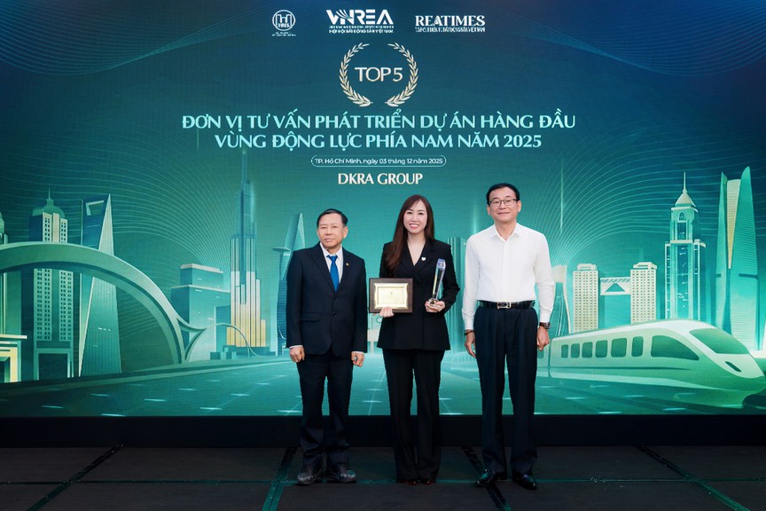 DKRA Group được vinh danh Top 5 đơn vị tư vấn phát triển dự án hàng đầu Vùng động lực phía Nam năm 2025- Ảnh 1.
