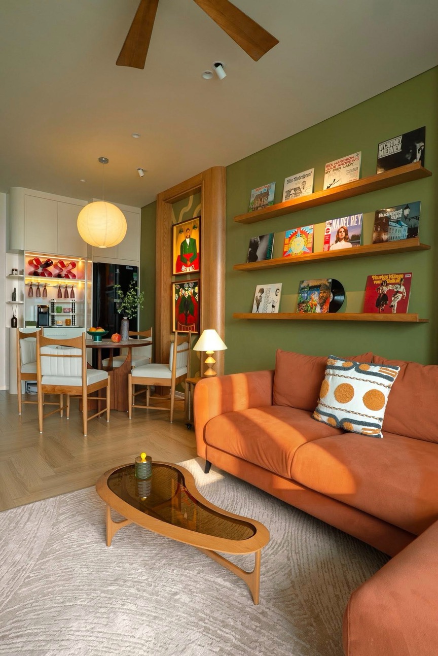 Tổ ấm 77m2 đậm tính nghệ sĩ: Căn hộ nhỏ mang hơi thở Địa Trung Hải và mid-century- Ảnh 5.