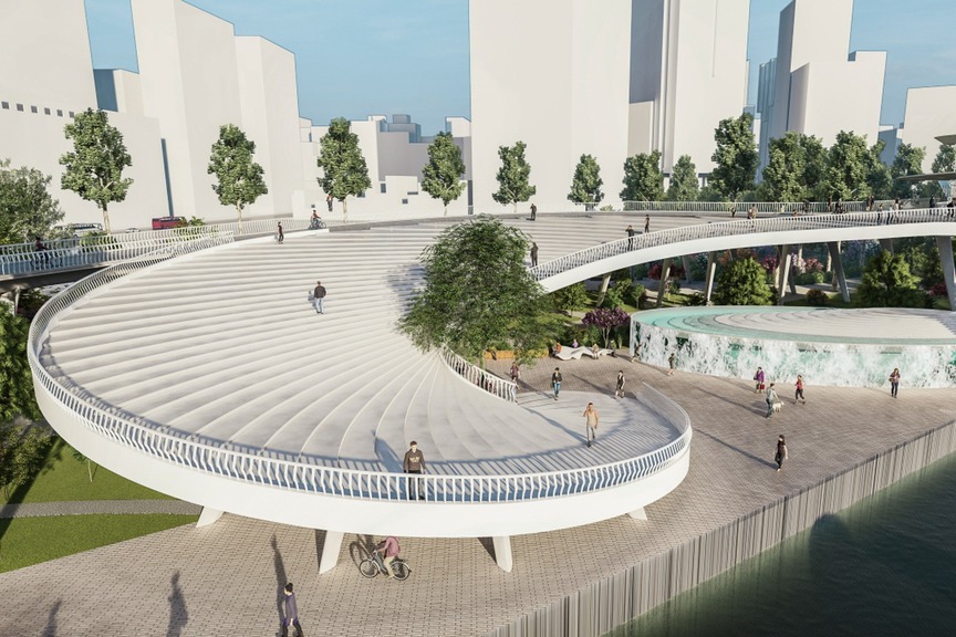 Cầu đi bộ nghìn tỷ vượt sông độc đáo nhất trên thế giới tại Việt Nam có sự góp mặt của ông lớn Nhật Bản đón tin vui lớn- Ảnh 4. Cầu đi bộ nghìn tỷ vượt sông độc đáo nhất trên thế giới tại Việt Nam có sự góp mặt của ông lớn Nhật Bản đón tin vui lớn- Ảnh 4.