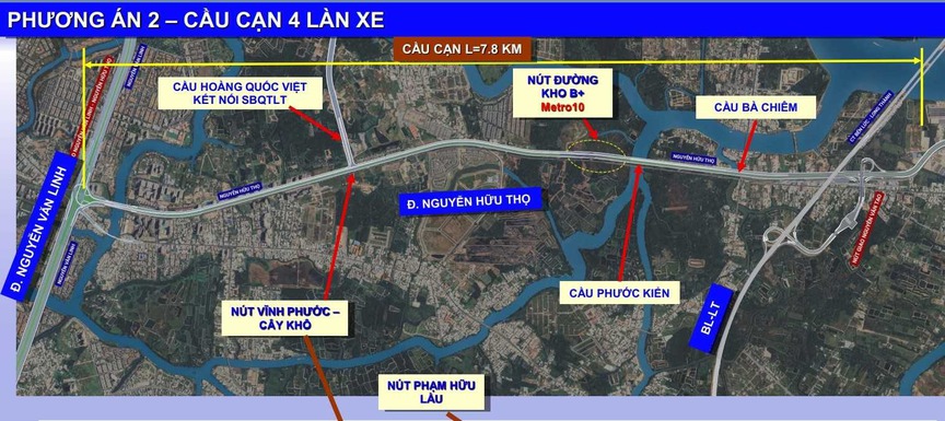 Trục đường Bắc - Nam của TP. HCM sẽ xây đường trên cao 7,2km, tăng liên kết với miền Tây và các tỉnh Đông Nam Bộ- Ảnh 1.