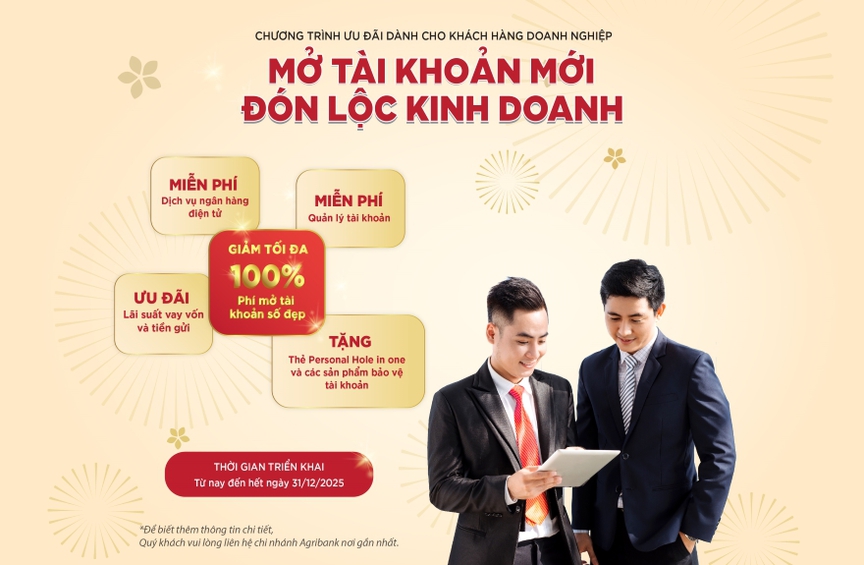 Doanh nghiệp “Mở tài khoản mới – Đón lộc kinh doanh” cùng Agribank- Ảnh 1.