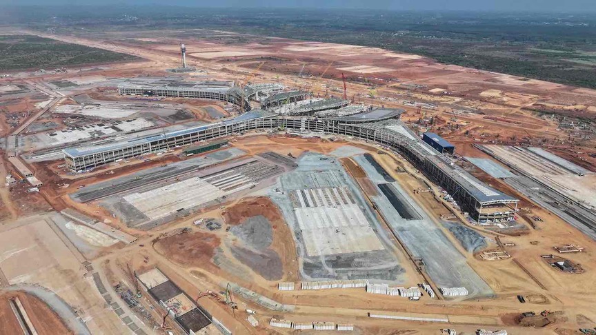 Công trường thi công sân bay Long Thành. Nguồn ảnh: Báo Lao động Công trường thi công sân bay Long Thành. Nguồn ảnh: Báo Lao động