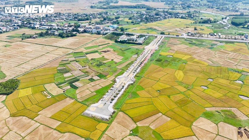 Trớ trêu tuyến đường hiện đại nằm phơi nắng, phơi mưa, phơi... lúa: Không có phương tiện giao thông nào qua lại- Ảnh 1. Trớ trêu tuyến đường hiện đại nằm phơi nắng, phơi mưa, phơi... lúa: Không có phương tiện giao thông nào qua lại- Ảnh 1.