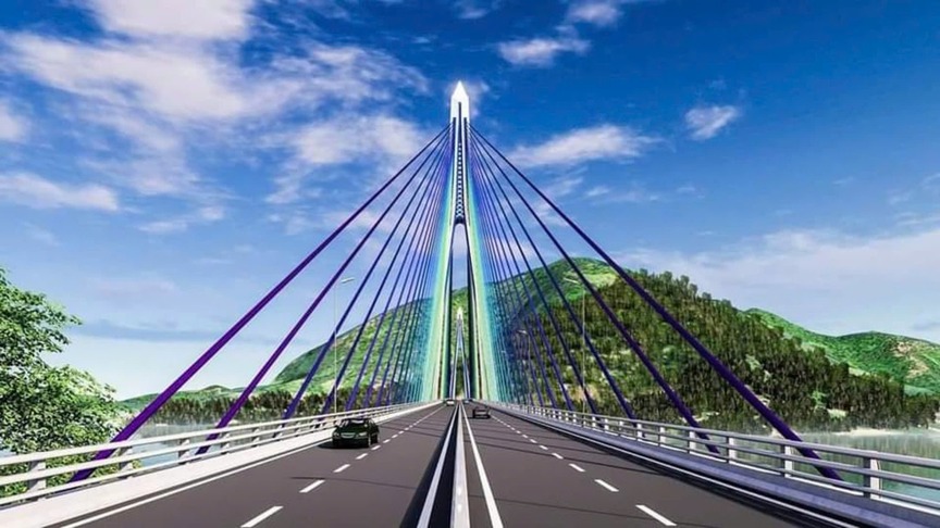 Cao tốc 15.000 tỷ của Tây Bắc sẽ có cây cầu có nhịp dây văng dài nhất và trụ cầu cao nhất Việt Nam- Ảnh 1. Cao tốc 15.000 tỷ của Tây Bắc sẽ có cây cầu có nhịp dây văng dài nhất và trụ cầu cao nhất Việt Nam- Ảnh 1.