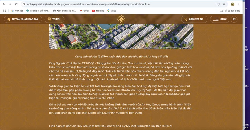 Long An: Quảng cáo một đằng, thực tế một nẻo tại dự án An Huy Mỹ Việt- Ảnh 3. Long An: Quảng cáo một đằng, thực tế một nẻo tại dự án An Huy Mỹ Việt- Ảnh 3.