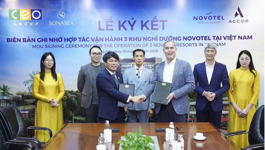 Tập đoàn CEO (CEO GROUP) và Tập đoàn ACCOR ký kết Biên bản ghi nhớ hợp tác vận hành chuỗi khu nghỉ dưỡng Novotel tại Việt Nam- Ảnh 2. Tập đoàn CEO (CEO GROUP) và Tập đoàn ACCOR ký kết Biên bản ghi nhớ hợp tác vận hành chuỗi khu nghỉ dưỡng Novotel tại Việt Nam- Ảnh 2.
