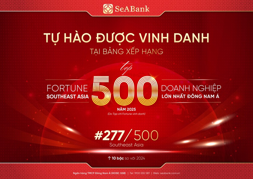 SeABank tăng 173 bậc trong bảng xếp hạng FAST500- Ảnh 1. SeABank tăng 173 bậc trong bảng xếp hạng FAST500- Ảnh 1.