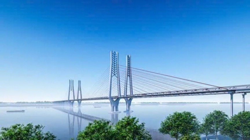 Bối cảnh 3D cầu Cần Thơ 2. Nguồn ảnh: Vietnamplus Bối cảnh 3D cầu Cần Thơ 2. Nguồn ảnh: Vietnamplus