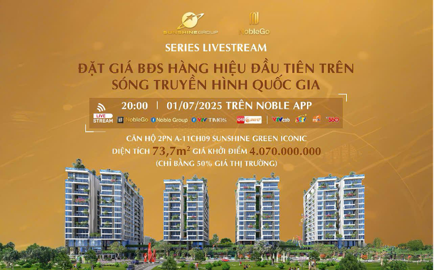 Sunshine Group livestream đặt giá căn hộ vào 1/7 chỉ với giá khởi điểm bằng 50% giá thị trường- Ảnh 1.