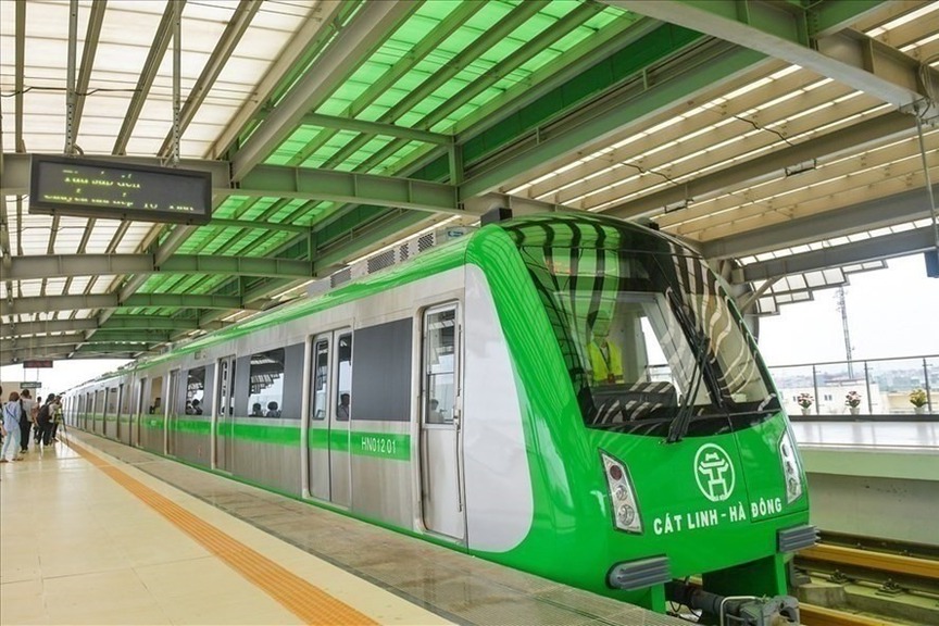 Đường sắt đô thị Cát Linh - Hà Đông. Nguồn ảnh: Báo Lao Động Đường sắt đô thị Cát Linh - Hà Đông. Nguồn ảnh: Báo Lao Động