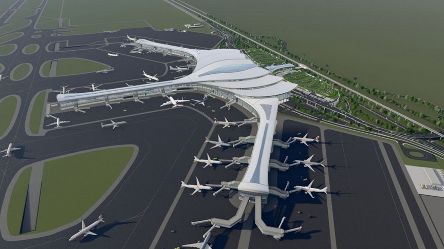 Siêu sân bay 16 tỷ USD mang tính biểu tượng của Việt Nam gấp rút hoàn thành hạng mục quan trọng nhất- Ảnh 4. Siêu sân bay 16 tỷ USD mang tính biểu tượng của Việt Nam gấp rút hoàn thành hạng mục quan trọng nhất- Ảnh 4.