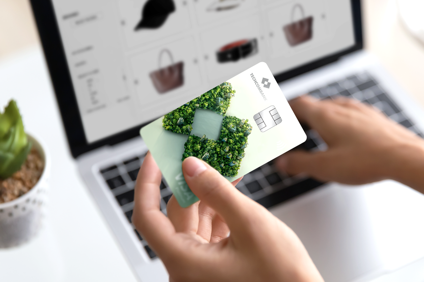 Techcombank ra mắt thẻ tín dụng Techcombank Visa Eco hoàn thiện bộ đôi thẻ xanh theo dõi dấu chân carbon đầu tiên tại Việt Nam- Ảnh 1. Techcombank ra mắt thẻ tín dụng Techcombank Visa Eco hoàn thiện bộ đôi thẻ xanh theo dõi dấu chân carbon đầu tiên tại Việt Nam- Ảnh 1.