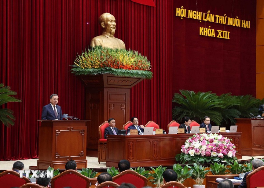 Toàn văn bài phát biểu của Tổng Bí thư Tô Lâm tại Phiên khai mạc Hội nghị Trung ương lần thứ mười hai Ban Chấp hành Trung ương Đảng khóa XIII- Ảnh 1.