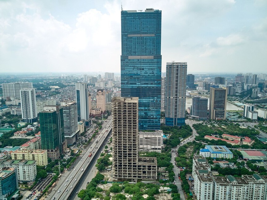 Tháp nghìn tỷ ‘trơ xương’ kế bên tòa nhà chọc trời cao nhất Hà Nội vào tầm ngắm của thanh tra- Ảnh 2.