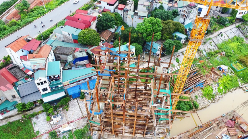 Cận cảnh dự án Cầu Đuống mới thi công dang dở- Ảnh 4. Cận cảnh dự án Cầu Đuống mới thi công dang dở- Ảnh 4.