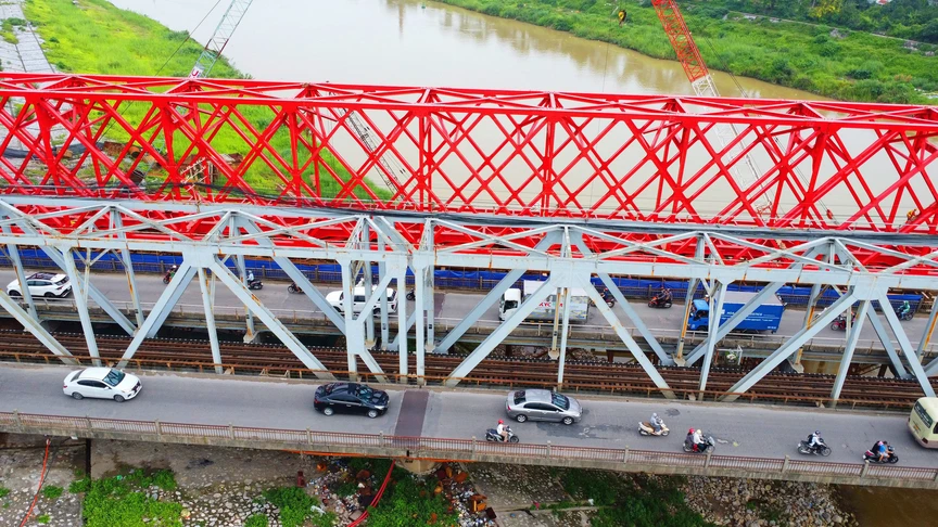 Cận cảnh dự án Cầu Đuống mới thi công dang dở- Ảnh 6. Cận cảnh dự án Cầu Đuống mới thi công dang dở- Ảnh 6.