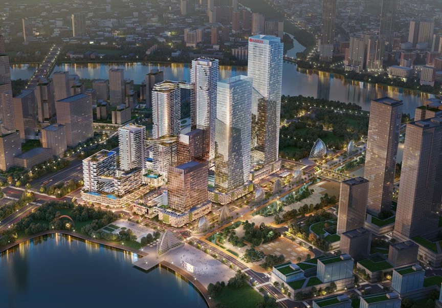 Phối cảnh 3D khu phức hợp thông minh Thủ Thiêm Eco Smart (Lotte Eco Smart City). Nguồn ảnh: Lotte Phối cảnh 3D khu phức hợp thông minh Thủ Thiêm Eco Smart (Lotte Eco Smart City). Nguồn ảnh: Lotte