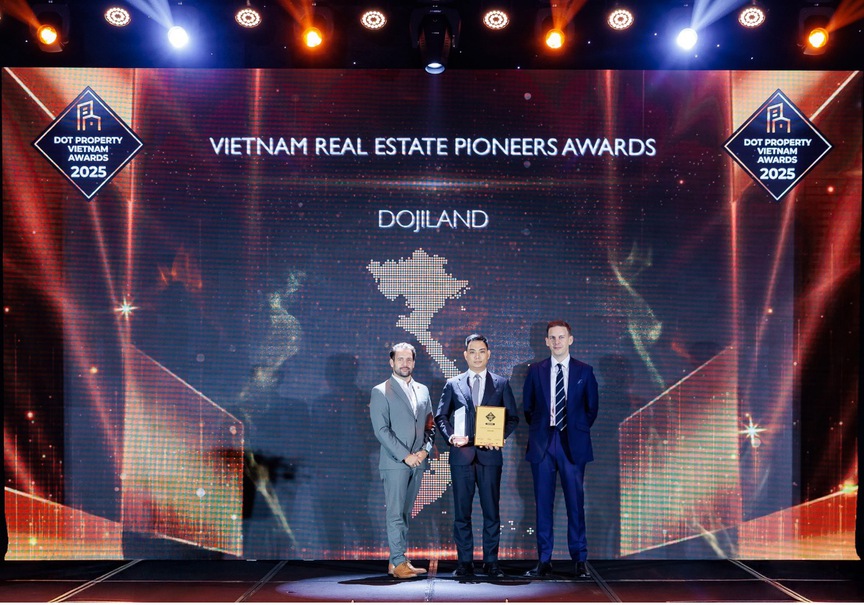 DOJILAND thắng lớn tại DOT Property Vietnam Awards 2025 - Ảnh 1. DOJILAND thắng lớn tại DOT Property Vietnam Awards 2025 - Ảnh 1.