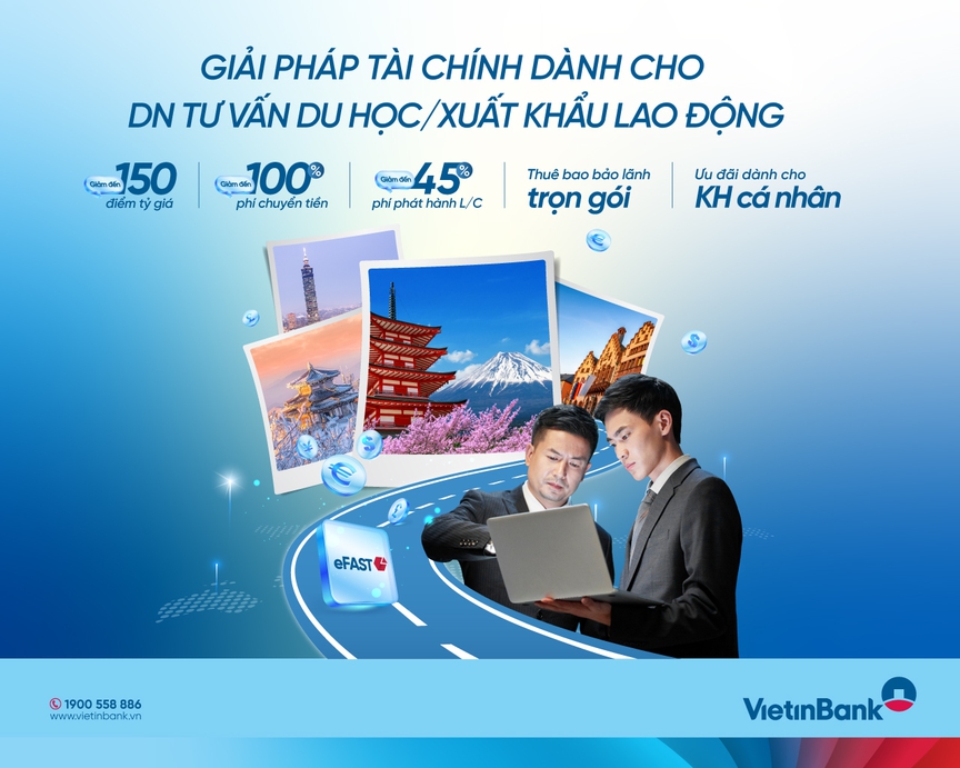 VietinBank triển khai gói giải pháp tài chính toàn diện cho doanh nghiệp tư vấn du học, doanh nghiệp xuất khẩu lao động và hệ sinh thái- Ảnh 1. VietinBank triển khai gói giải pháp tài chính toàn diện cho doanh nghiệp tư vấn du học, doanh nghiệp xuất khẩu lao động và hệ sinh thái- Ảnh 1.