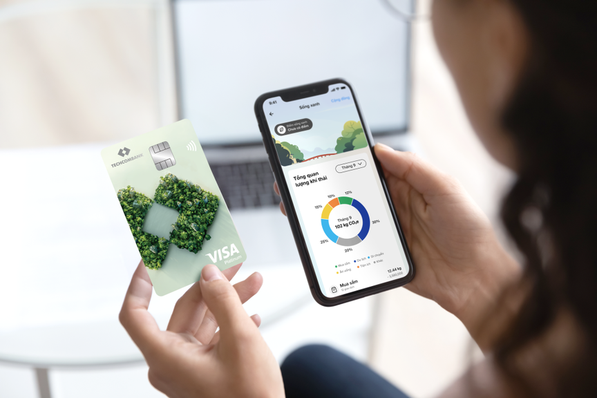 “Sống xanh, tiêu sành” cùng bộ đôi thẻ xanh theo dõi dấu chân carbon đầu tiên tại Việt Nam từ Techcombank- Ảnh 4.