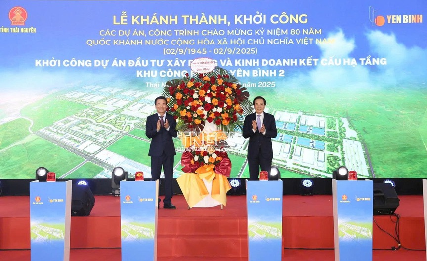 Thái Nguyên: Đồng loạt khởi công 6 dự án lớn mừng kỷ niệm ngày Quốc Khánh- Ảnh 1.
