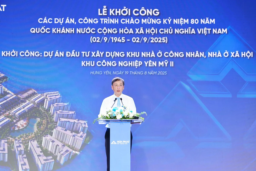 Hòa Phát khởi công dự án khu nhà ở công nhân, nhà ở xã hội KCN Yên Mỹ II gần 5.000 tỷ đồng- Ảnh 4. Hòa Phát khởi công dự án khu nhà ở công nhân, nhà ở xã hội KCN Yên Mỹ II gần 5.000 tỷ đồng- Ảnh 4.