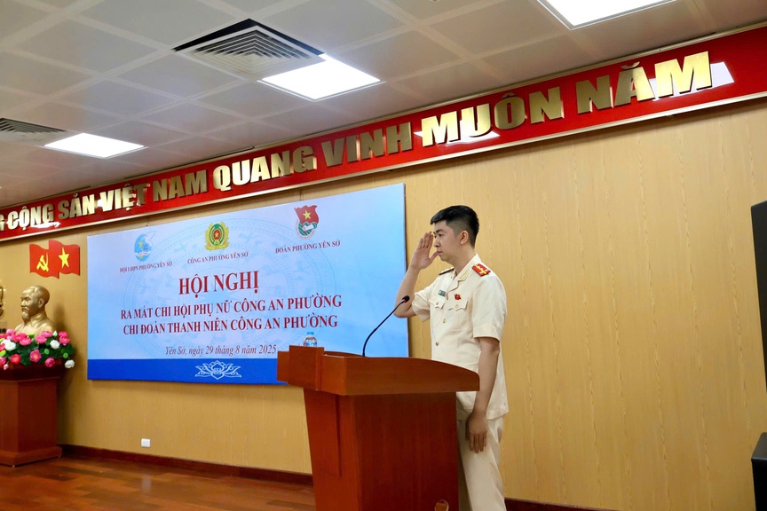 Hà Nội: Ra mắt Chi Đoàn và Chi hội Phụ nữ Công an phường Yên Sở- Ảnh 3. Hà Nội: Ra mắt Chi Đoàn và Chi hội Phụ nữ Công an phường Yên Sở- Ảnh 3.