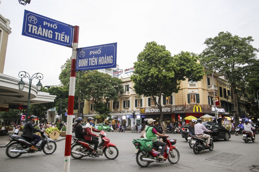 Đường Đinh Tiên Hoàng nằm trong danh sách các tuyến phố bị cấm phương tiện từ ngày 7 đến 10/8