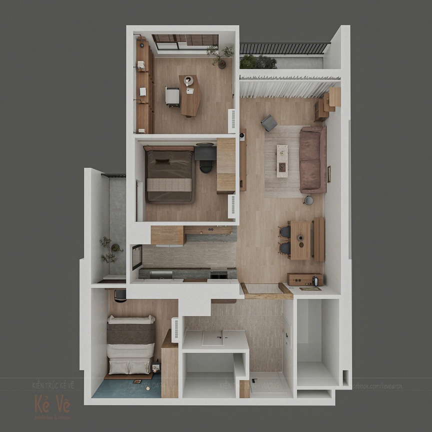 Bình dị mà sang trọng: Triết lý kiến trúc tối giản trong một căn hộ hiện đại- Ảnh 1.