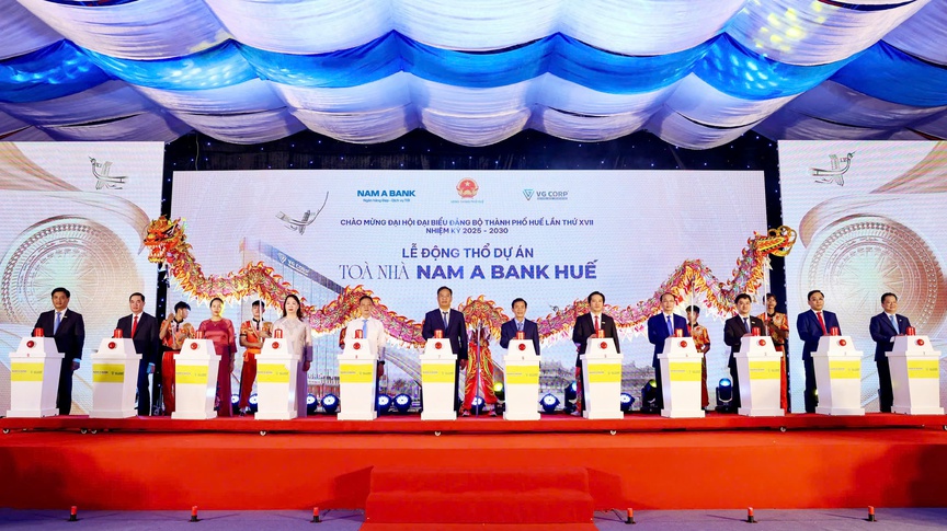 Lễ động thổ tòa nhà Nam A Bank Huế - công trình xanh gắn kết hành trình di sản miền Trung- Ảnh 1.