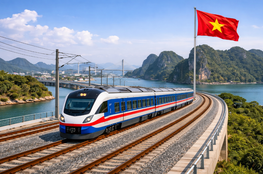 Tuyến đường sắt Hải Phòng - Hạ Long - Móng Cái. Ảnh minh họa