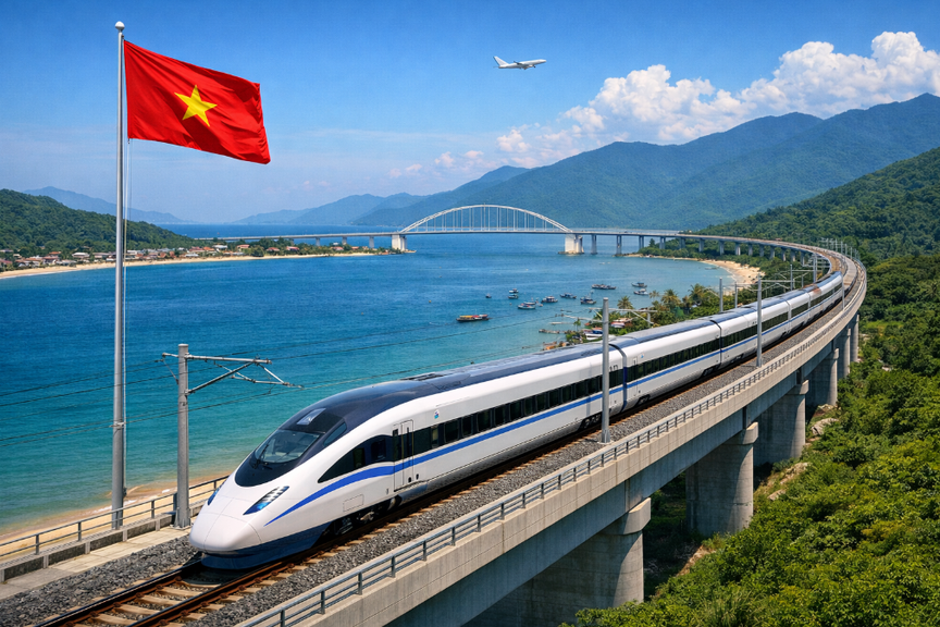 Đường sắt tốc độ cao Bắc - Nam. Ảnh minh họa