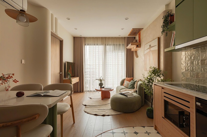 Căn hộ diện tích hạn chế nhưng không gian luôn thông thoáng- Ảnh 1. Căn hộ diện tích hạn chế nhưng không gian luôn thông thoáng- Ảnh 1.