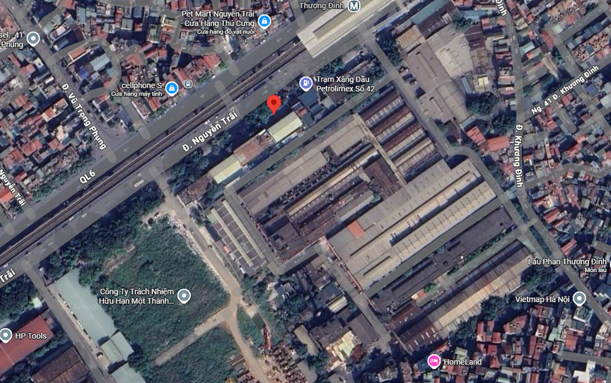 Vị trí khu đất ở trên Google Maps