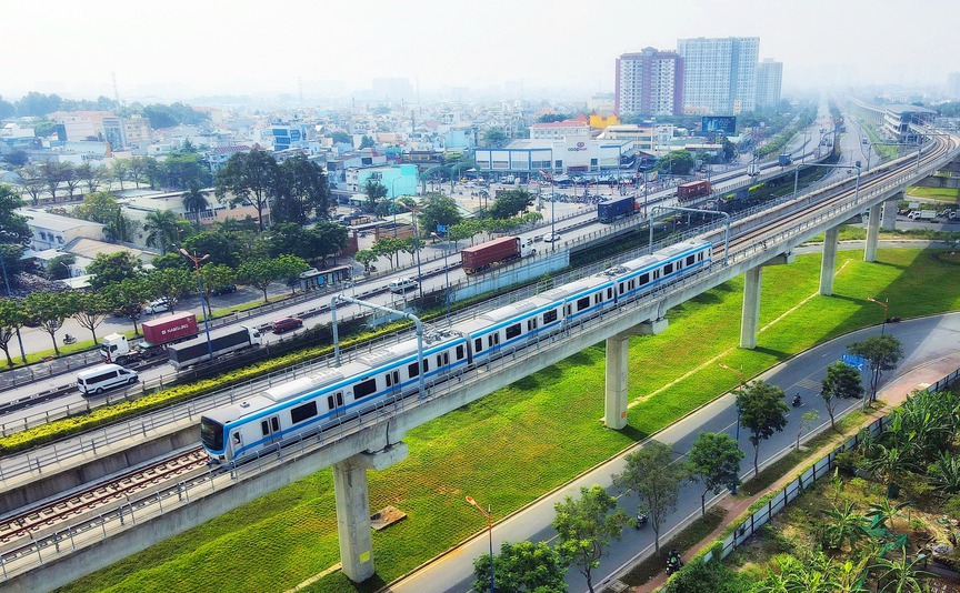 Tuyến Metro Bến Thành - Suối Tiên tại TP. HCM. Nguồn ảnh: Báo Thanh Niên